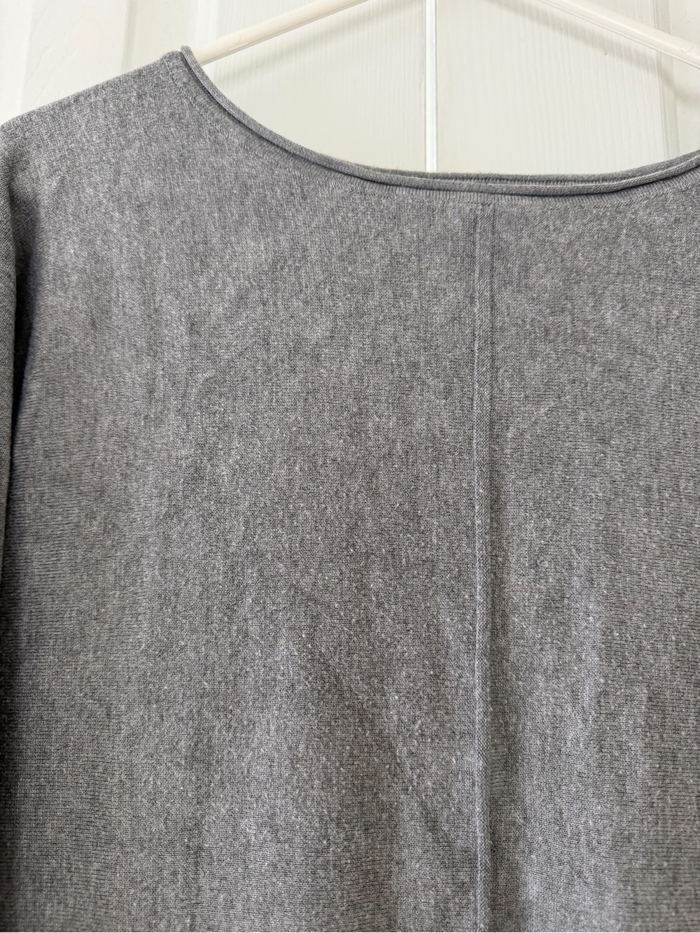 new directions Heather Gray Scoop Neck Knit Top